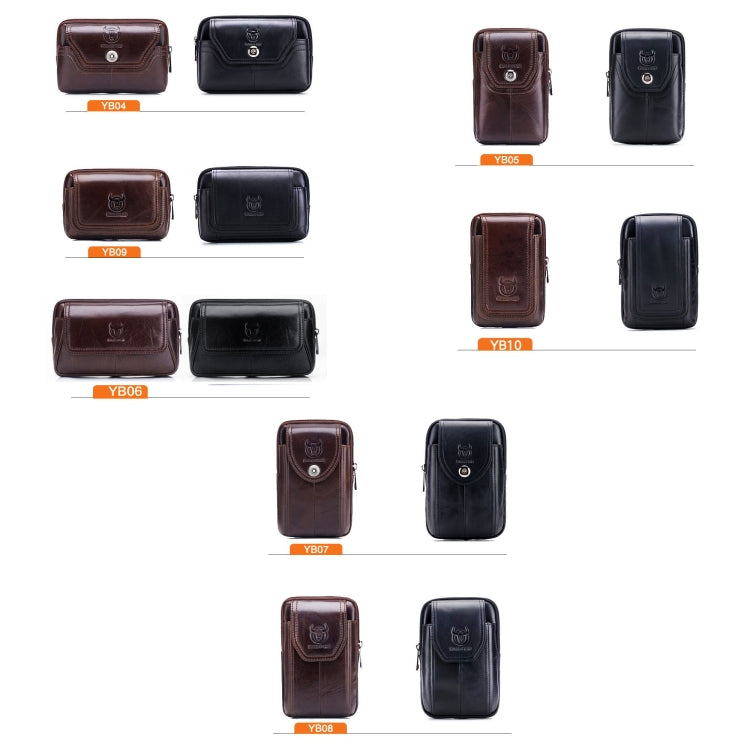 BULL CAPTAIN  Leather Multifunctional Waist Bag For Men(Brown-10) - Wallets by BULL CAPTAIN | Online Shopping South Africa | PMC TechLife | Buy Now Pay Later Mobicred
