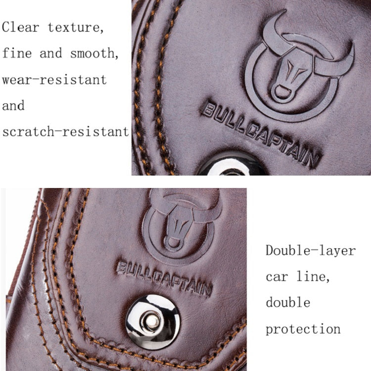 BULL CAPTAIN  Leather Multifunctional Waist Bag For Men(Black-05) - free shipping - PMC TechLife - Order now!