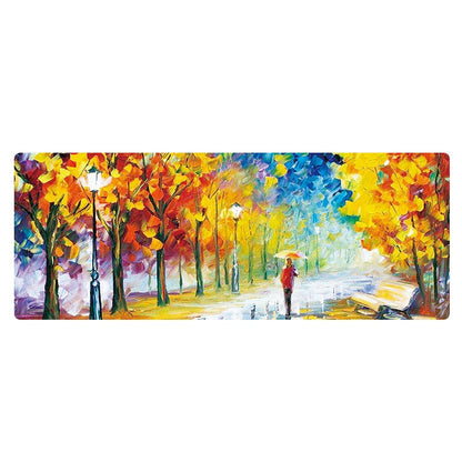 400x900x5mm Locked Am002 Large Oil Painting Desk Rubber Mouse Pad(Autumn Leaves) - Mouse Pads by PMC Jewellery | Online Shopping South Africa | PMC Jewellery | Buy Now Pay Later Mobicred