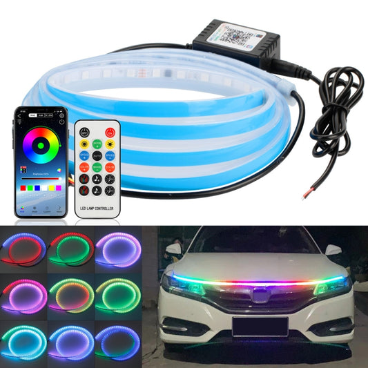 Car LED Streamer Decorative Hood Atmosphere Lights, Style: Remote Control+APP Colorful Light(1.5m) - Decorative Lights by PMC Jewellery | Online Shopping South Africa | PMC Jewellery | Buy Now Pay Later Mobicred