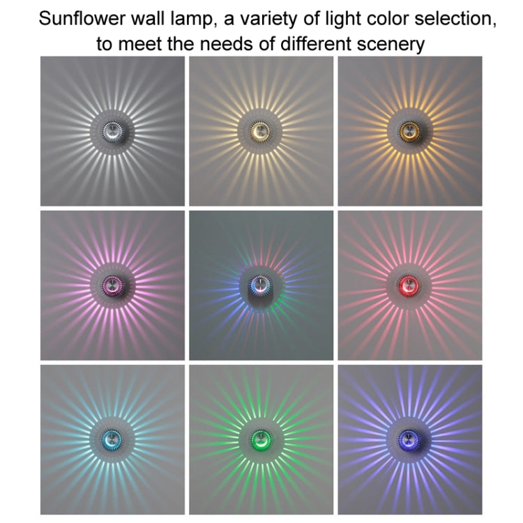 LED Aluminum Aisle Light Sunflower Corridor Lamp Decorative Light, Power source: Visible Installation 1W(Blue) - Novelty Lighting by PMC TechLife | Online Shopping South Africa | PMC TechLife | Buy Now Pay Later Mobicred