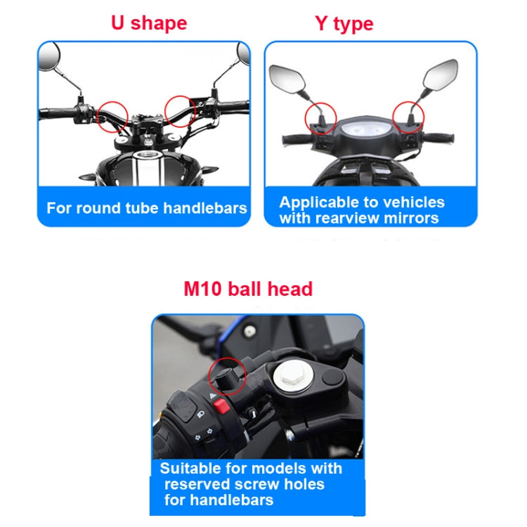 Motorcycle Bracket Crab Navigation Phone Bracket,Style： U-shaped+15W Wireless Charging - Holder by PMC Jewellery | Online Shopping South Africa | PMC Jewellery | Buy Now Pay Later Mobicred