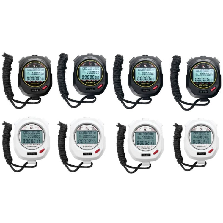 YS Electronic Stopwatch Timer Training Running Watch, Style: YS-8100 100 Memories (White) - Pedometer by PMC TechLife | Online Shopping South Africa | PMC TechLife | Buy Now Pay Later Mobicred