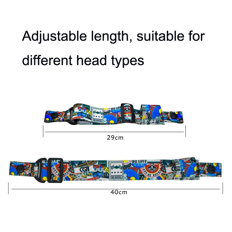 Flight Video Glasses Graffiti Color Headband Fixed Strap For DJI FPV Goggles V2 Strap - Other Accessories by PMC Jewellery | Online Shopping South Africa | PMC Jewellery | Buy Now Pay Later Mobicred