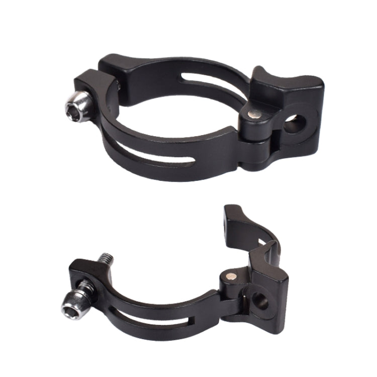 FMFXTR Bike Front Derailleur Clamp Straight Lock Turn to Clamp Converting Seat(Black 34.9mm) - Pipe clamps by FMFXTR | Online Shopping South Africa | PMC Jewellery