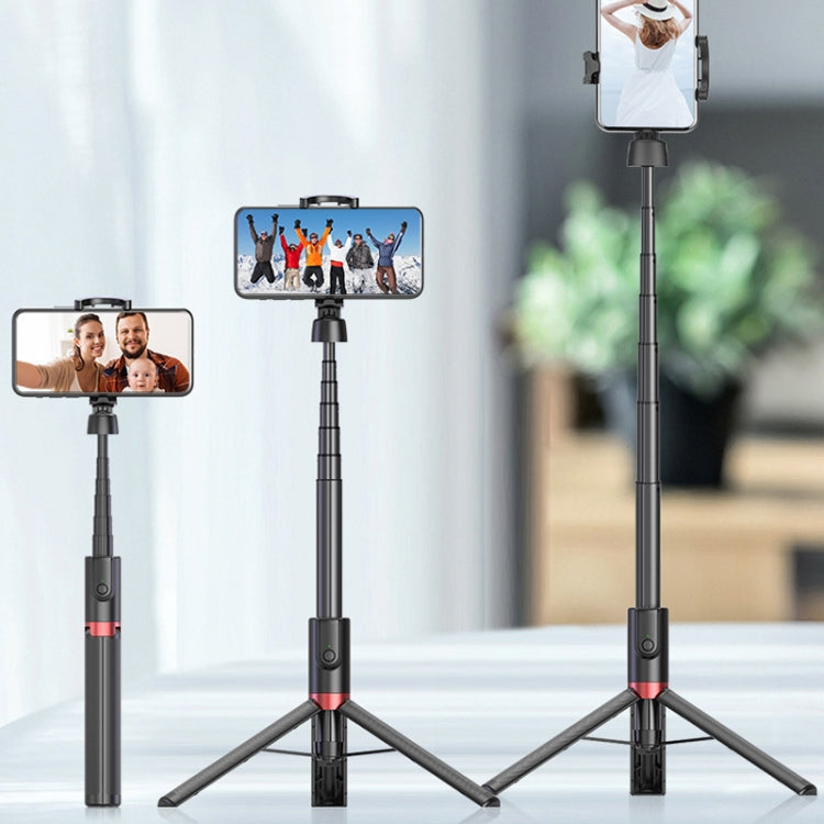 AB403 Live Broadcast Landing Integrated Telescopic Mobile Phone Triangle Bracket(Black Red) - Selfie Sticks by PMC Jewellery | Online Shopping South Africa | PMC Jewellery | Buy Now Pay Later Mobicred