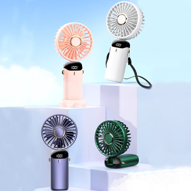 USB Handheld Digital Display Folding Aromatherapy Fan, Battery Capacity: 4000mAh(N15 Deep Sea Blue) - Electric Fans by PMC Jewellery | Online Shopping South Africa | PMC Jewellery | Buy Now Pay Later Mobicred