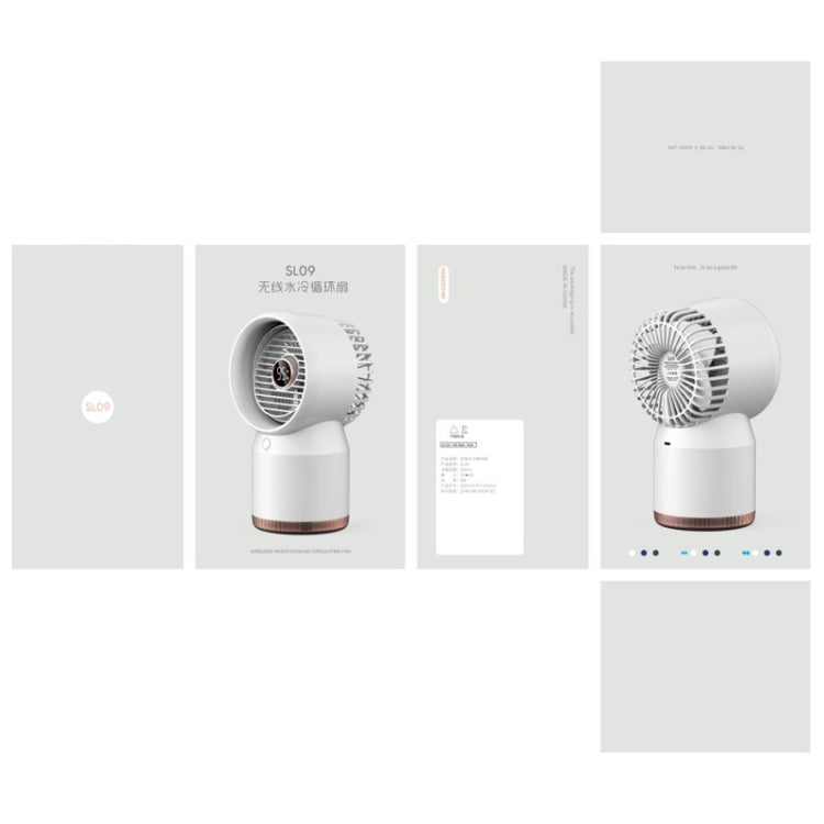 Spray Humidified LED Digital Display Office Home Fan, Style: 3600mAh Rechargeable(Blue) - Electric Fans by PMC TechLife | Online Shopping South Africa | PMC TechLife | Buy Now Pay Later Mobicred