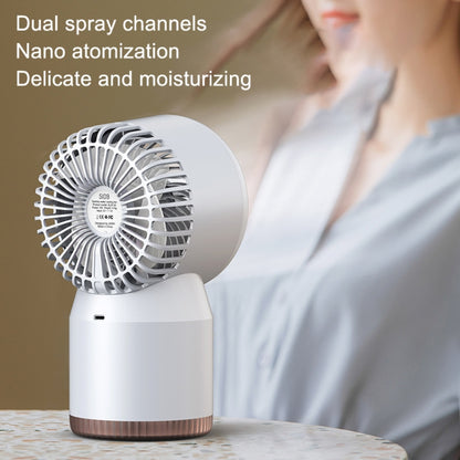 Spray Humidified LED Digital Display Office Home Fan, Style: USB Direct Plug(White) - Electric Fans by PMC Jewellery | Online Shopping South Africa | PMC Jewellery | Buy Now Pay Later Mobicred