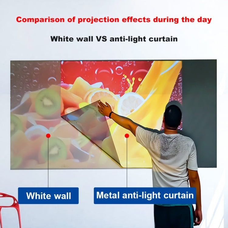 Folding Metal Anti-Light HD Projection Curtain, Size: 84 inch 4:3 172x125cm - Film Curtains by PMC TechLife | Online Shopping South Africa | PMC TechLife | Buy Now Pay Later Mobicred