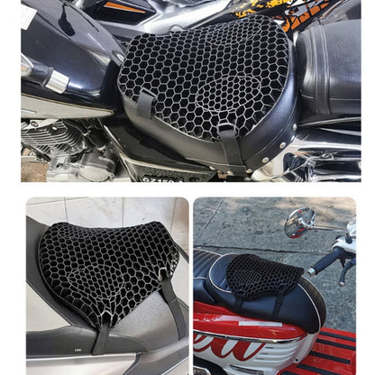 Shock-Absorbing Breathable Honeycomb Motorcycle Seat Cushion, Specification: PE Bag+Mesh Cover - Seat Covers by PMC Jewellery | Online Shopping South Africa | PMC Jewellery | Buy Now Pay Later Mobicred