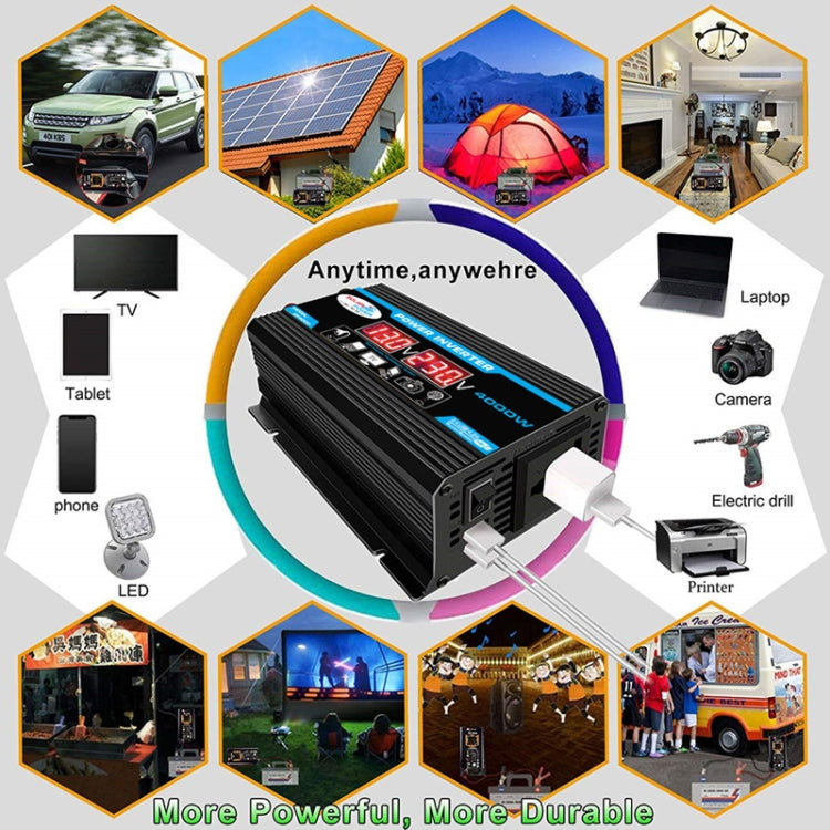 Solar Power System Inverter 30A Controller+18W 12V Solar Panel, Specification: Yellow 12V To 220V - free shipping - PMC TechLife - Order now!