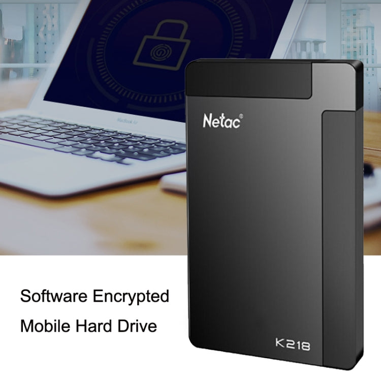 Netac K218 High Speed 2.5 Inch Software Encrypted Mobile Hard Drive, Capacity: 2TB - free shipping - PMC Jewellery - Order now!