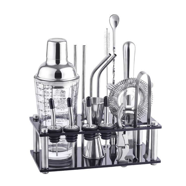 17 in 1 400ml Glass Shaker with Graduated Shaker Set(K17-3) - free shipping - PMC TechLife - Order now!