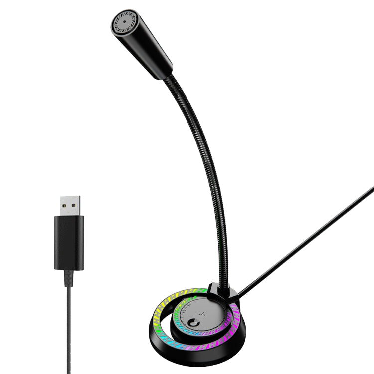 RGB Lighting Effect Computer Desktop Microphone(F3) - Microphone by PMC TechLife | Online Shopping South Africa | PMC TechLife | Buy Now Pay Later Mobicred