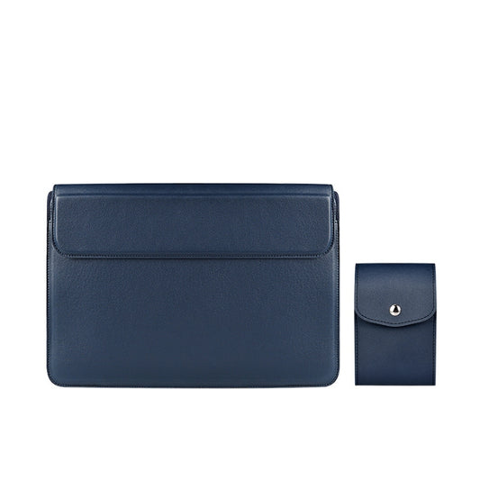 PU08DZ Leather Laptop Liner Bag with Stand Function, Size: 13.3 inches(Sapphire Blue with Bag) - 13.3 inch by PMC Jewellery | Online Shopping South Africa | PMC Jewellery | Buy Now Pay Later Mobicred