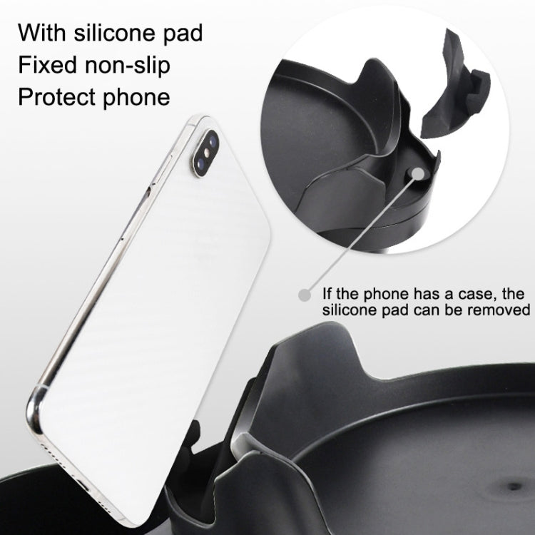 Car Water Cup Holder Dinner Plate Rack Rotatable Mobile Phone Holder(Black) - Car Drink Holders by PMC Jewellery | Online Shopping South Africa | PMC Jewellery | Buy Now Pay Later Mobicred