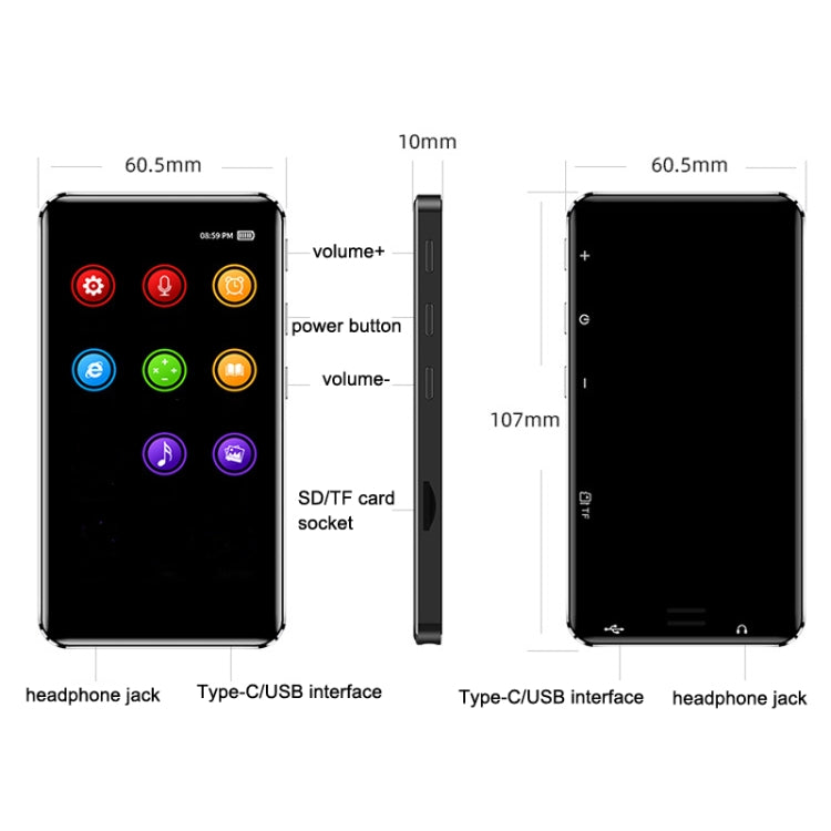 WIFI Game E-Book Touch Screen Bluetooth Mini Tablet MP3/MP4/MP5, TF Capacity: 16GB(1G DDR+8G Flash) - MP4 Player by PMC TechLife | Online Shopping South Africa | PMC TechLife | Buy Now Pay Later Mobicred