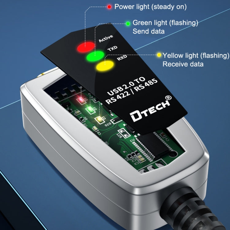 DTECH DT-5019 USB To RS485/422 Industrial Converter Serial Line Communication Adapter(1.2m) - free shipping - PMC TechLife - Order now!