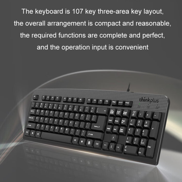 Lenovo Thinkplus USB Wired Office Keyboard And Mouse Set(KM130 Pro) - Wired Keyboard by Lenovo | Online Shopping South Africa | PMC Jewellery | Buy Now Pay Later Mobicred