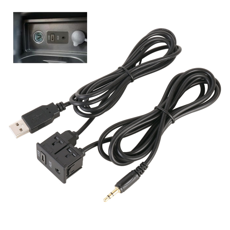 Car Universal Modified Type-C+AUX Interface Charging Use Extension Seat - DIY Cables by PMC TechLife | Online Shopping South Africa | PMC TechLife | Buy Now Pay Later Mobicred