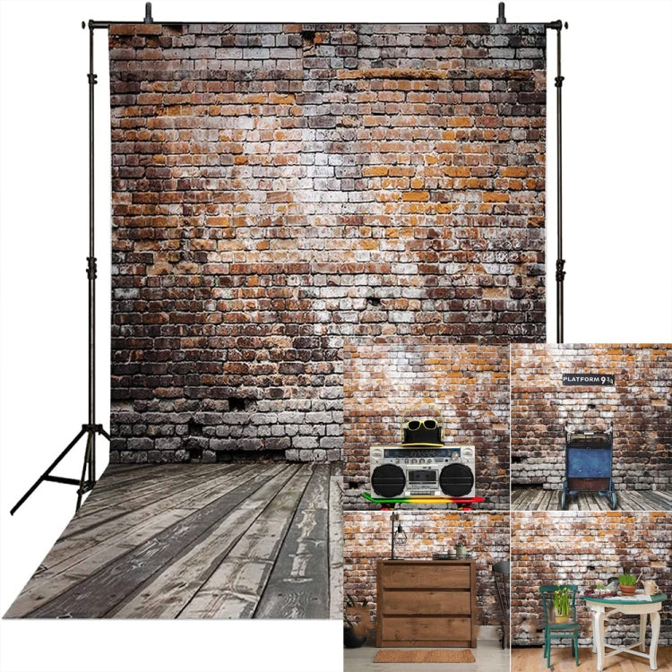 2.1m X 1.5m Brick Wall And Wooden Floor Photography Background - Brick Wall by PMC Jewellery | Online Shopping South Africa | PMC Jewellery