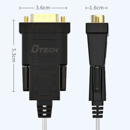 DTECH DT-5002A 1.8m USB To RS232 Serial Line DB9 Needle COM Port - RS485 / RS232 Series by DTECH | Online Shopping South Africa | PMC Jewellery | Buy Now Pay Later Mobicred