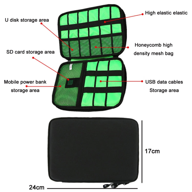 Multifunctional Portable Mobile Phone Digital Accessories U Disk Storage Bag, Color: Navy - Other by PMC TechLife | Online Shopping South Africa | PMC TechLife | Buy Now Pay Later Mobicred