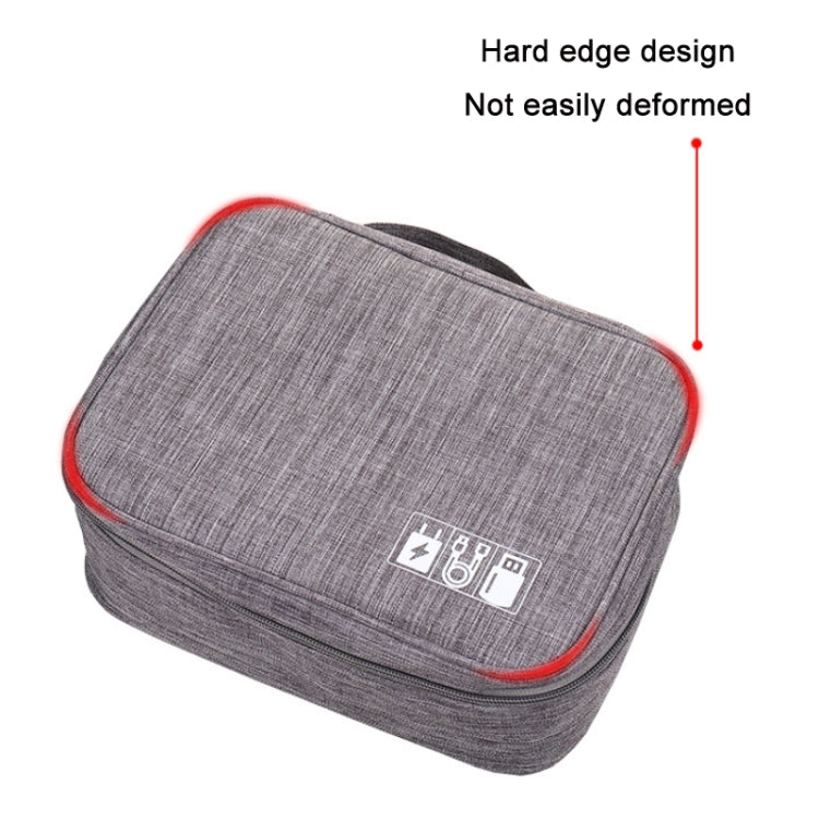 Multifunctional Cationic Digital U Disk Data Cable Storage Bag(Grey) - Other by PMC Jewellery | Online Shopping South Africa | PMC Jewellery | Buy Now Pay Later Mobicred