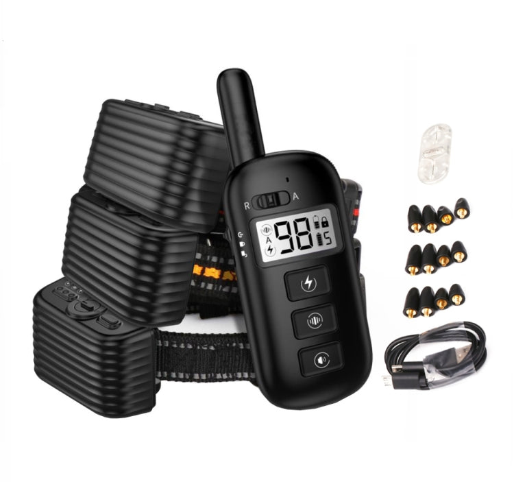 Remote Control Trainer Dog Collar Automatic Bark Stop Device, Specification: 1 Drag 2 (Orange+Red) - free shipping - PMC TechLife - Order now!