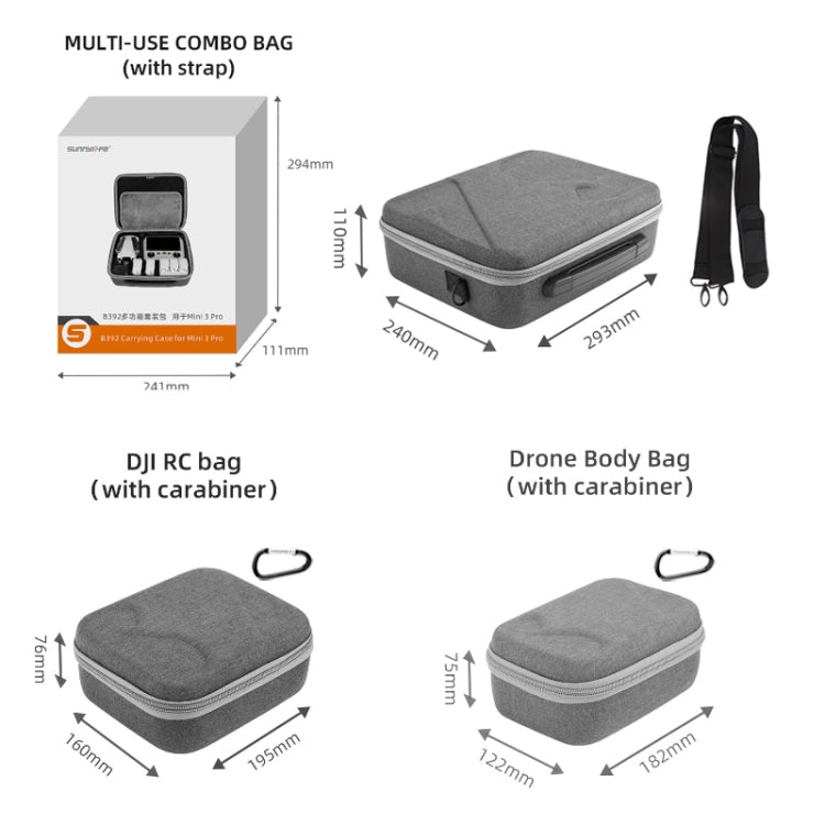 Sunnylife Drone Protective Storage Bag for DJI Mini 3 Pro,Style: Body Bag - Carry Cases & Bags by Sunnylife | Online Shopping South Africa | PMC TechLife | Buy Now Pay Later Mobicred