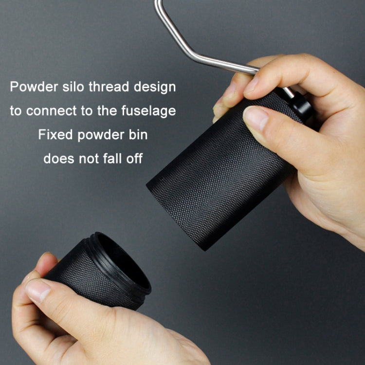 CNC Stainless Steel Hand Crank Coffee Bean Grinder, Specification: Pentagon Black - free shipping - PMC TechLife - Order now!