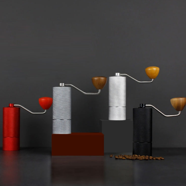 CNC Stainless Steel Hand Crank Coffee Bean Grinder, Specification: Seven Corner Black - free shipping - PMC TechLife - Order now!