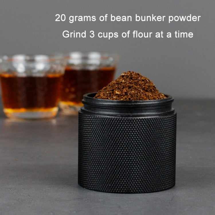CNC Stainless Steel Hand Crank Coffee Bean Grinder, Specification: Seven Corner Black - free shipping - PMC TechLife - Order now!