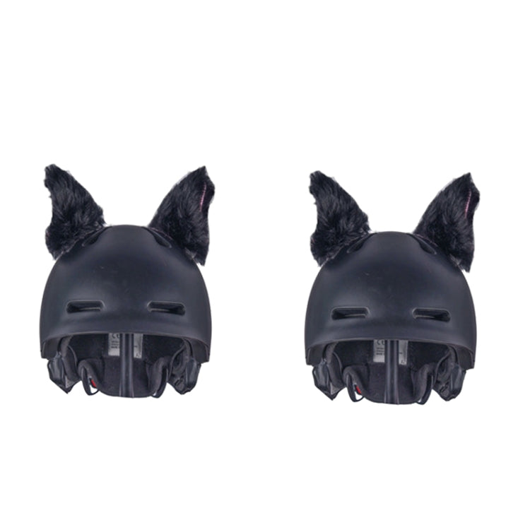 4PCS Motorcycle Plush Ear Helmet Decoration(Black) - Ornamental Parts by PMC TechLife | Online Shopping South Africa | PMC TechLife | Buy Now Pay Later Mobicred