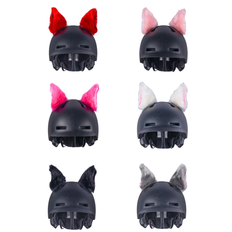 4PCS Motorcycle Plush Ear Helmet Decoration(Pink) - Ornamental Parts by PMC TechLife | Online Shopping South Africa | PMC TechLife | Buy Now Pay Later Mobicred