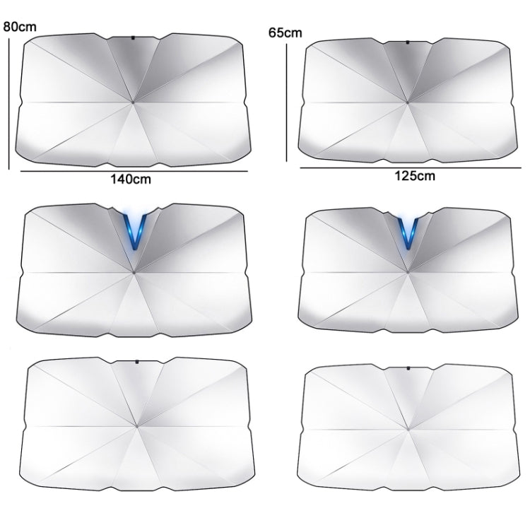 Car Windshield Telescopic Folding Thermal Insulation Parasol, Size: Large+2 PCS Side Sun Block - Window Foils & Solar Protection by PMC TechLife | Online Shopping South Africa | PMC TechLife | Buy Now Pay Later Mobicred