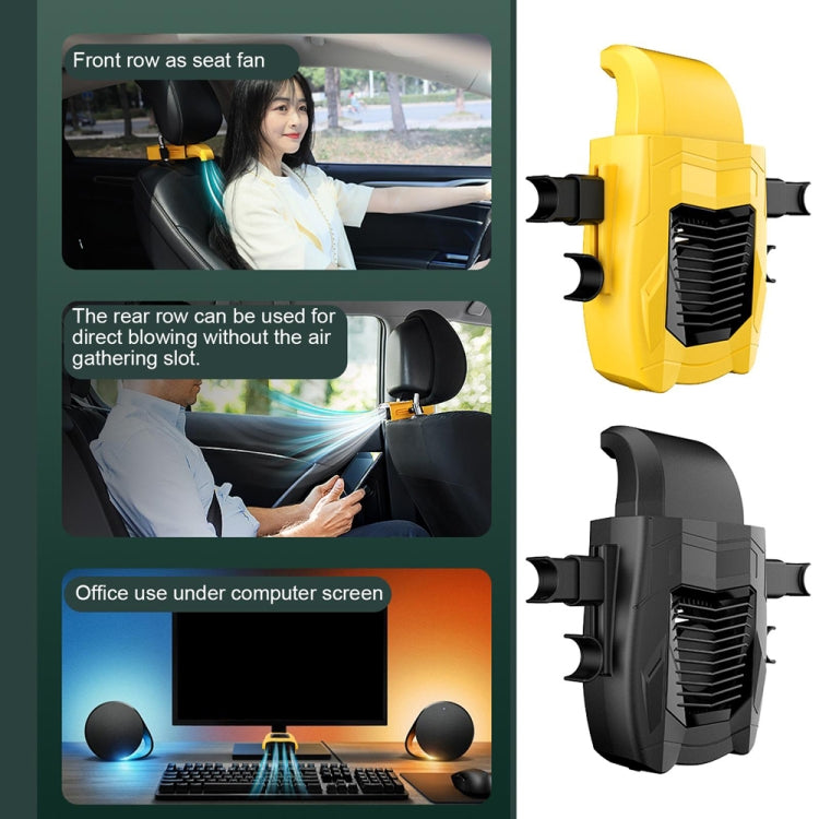 F415 Car Multifunctional Seat Back USB Fan(Black) - Heating & Fans by PMC TechLife | Online Shopping South Africa | PMC TechLife | Buy Now Pay Later Mobicred