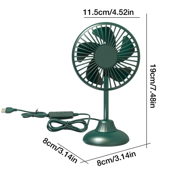 F502 Mini Hose Small Fan Car USB Fan(Green) - Heating & Fans by PMC Jewellery | Online Shopping South Africa | PMC Jewellery