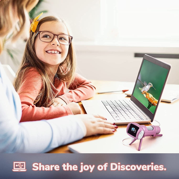 Children Camera Microscope USB Electronic Microscope Digital Magnifying Glass(Pink) - free shipping - PMC Jewellery - Order now!