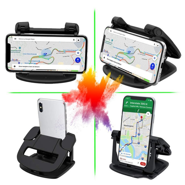 MM002 Car Dashboard Mobile Phone Holder Car Silicone Rotary Navigation Mobile Phone Holder(Black) - Car Holders by PMC TechLife | Online Shopping South Africa | PMC TechLife