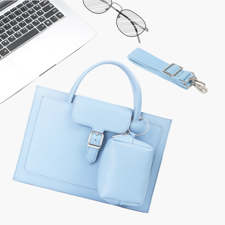 S176 Portable Waterproof Laptop Bag with Power Pack, Size: 13 inches(Sky Blue) - 13.3 inch by PMC Jewellery | Online Shopping South Africa | PMC Jewellery | Buy Now Pay Later Mobicred