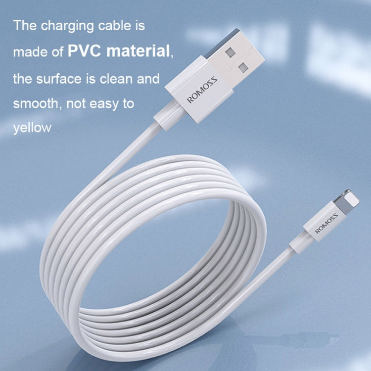 ROMOSS CB12 2.4A Mobile Phone USB Charging Data Cable for iPhone, Length: 1m - Normal Style Cable by ROMOSS | Online Shopping South Africa | PMC Jewellery | Buy Now Pay Later Mobicred