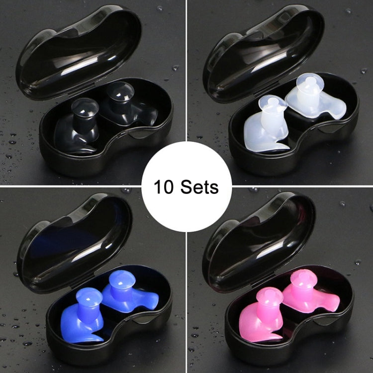 10 Sets Swimming Waterproof Spiral Silicone Earplugs(Black) - Others by PMC Jewellery | Online Shopping South Africa | PMC Jewellery