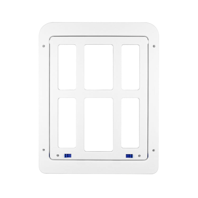34cmx 44cm  Pet Plaid Door For Screen Window Door Hole With Automatic Closure Lockable(White) - Pet Screen Doors by PMC TechLife | Online Shopping South Africa | PMC TechLife | Buy Now Pay Later Mobicred