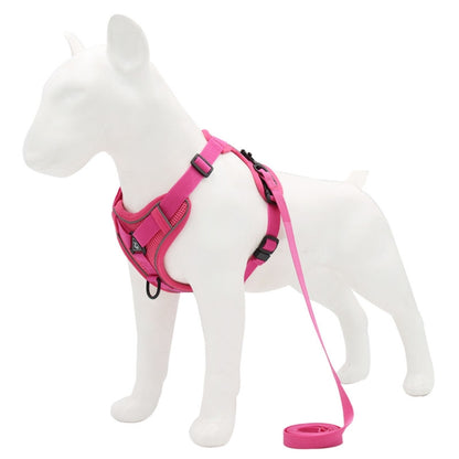 HT-864 Pet Traction Rope Reflective Breathable Dog Chest Strap Vest, Size: XL(Rose red) - Leashes by PMC Jewellery | Online Shopping South Africa | PMC Jewellery