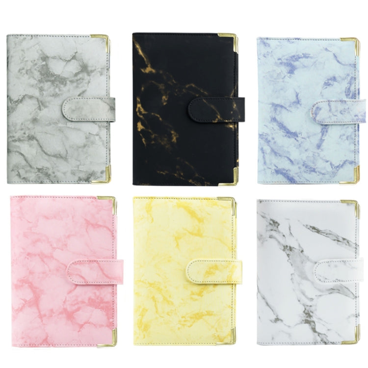 A6 Binder Budget Book Marbled Notebook PU Leather Binder(Gray) - free shipping - PMC TechLife - Order now!
