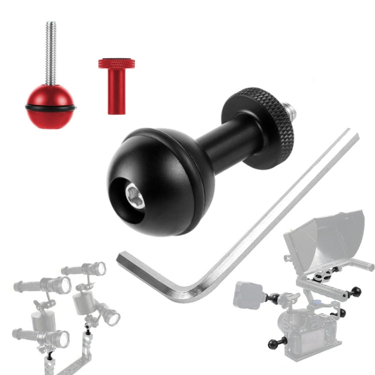 Ball Head Adapter Adjustable Screw Fixed Mount  Camera Underwater Diving Photography Lights Bracket(1/4 Inch Red) - Connection Mount by PMC Jewellery | Online Shopping South Africa | PMC Jewellery | Buy Now Pay Later Mobicred
