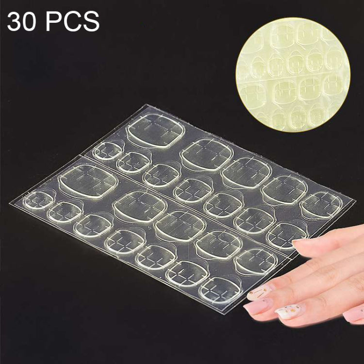 30 PCS 24 Stickers/Sheet Nail Art Double Sided Jelly Glue, Specification: Yellow - Nail Stickers by PMC Jewellery | Online Shopping South Africa | PMC Jewellery | Buy Now Pay Later Mobicred