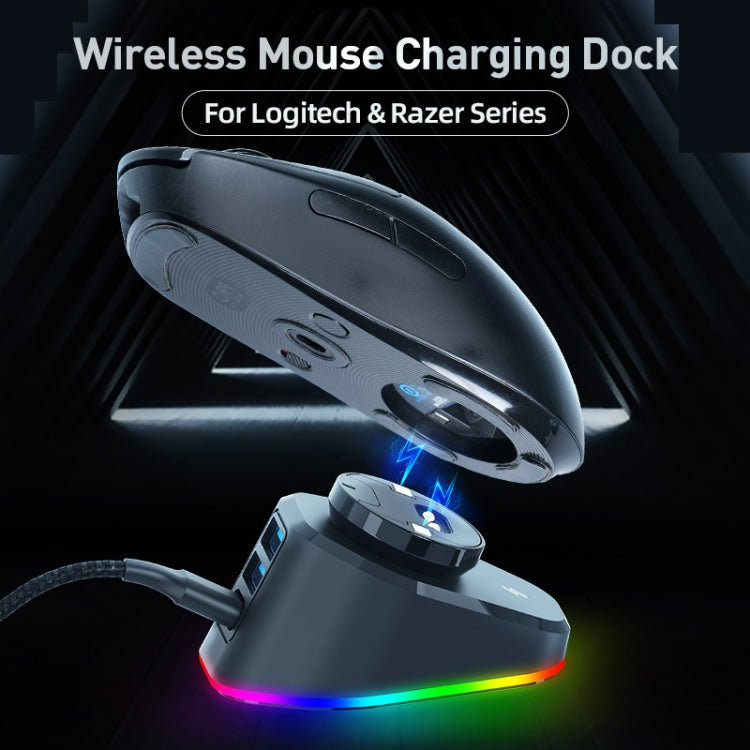 For Logitech G502 / GPW1 / 2 Wireless Mouse Charging Dock Stand White Woven - free shipping - PMC Jewellery - Order now!